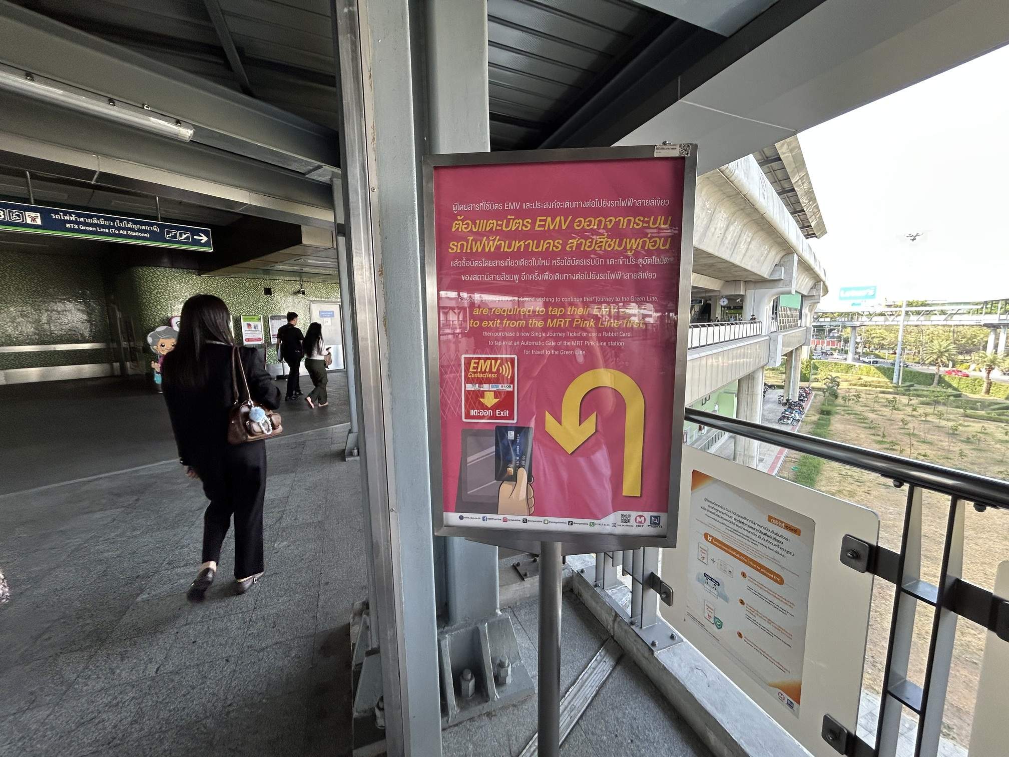 Use Rabbit Card for one tap journey BTS and MRT Pink line